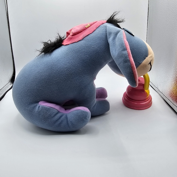 VTG 1998 Disney Mattel Winnie the Pooh Eeyore Lantern Lights Up Plush 8" Works - Picture 3 of 6
